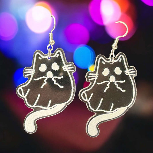 Tail Ghost Cat - Novelty Earring