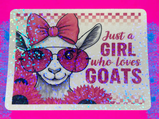 Sticker - Girl Loves Goats