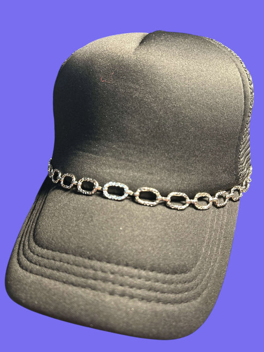 Hammered Silver - Hat Chain