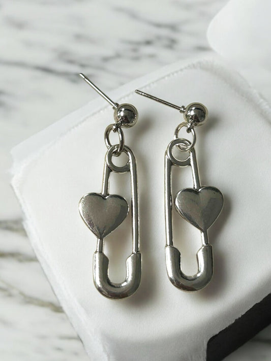 Heart Pin - Novelty Earring