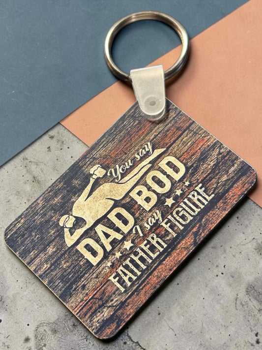 Printed Keychain - Dad Bod