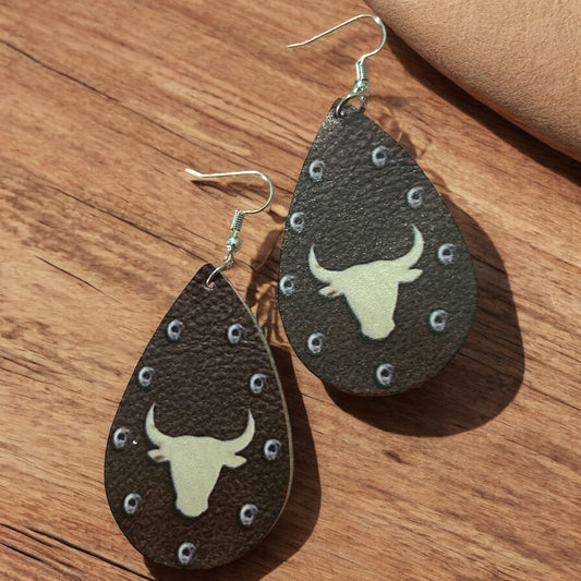 White Steer Skull - Novelty Earring