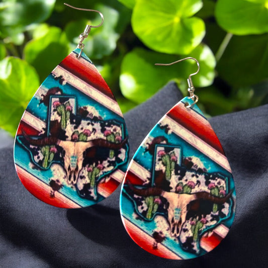Steer Skull Texas - Novelty Earring