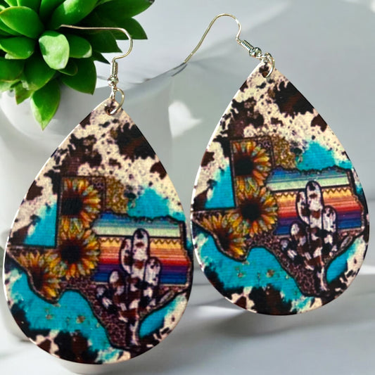 Cow Cactus Texas - Novelty Earring