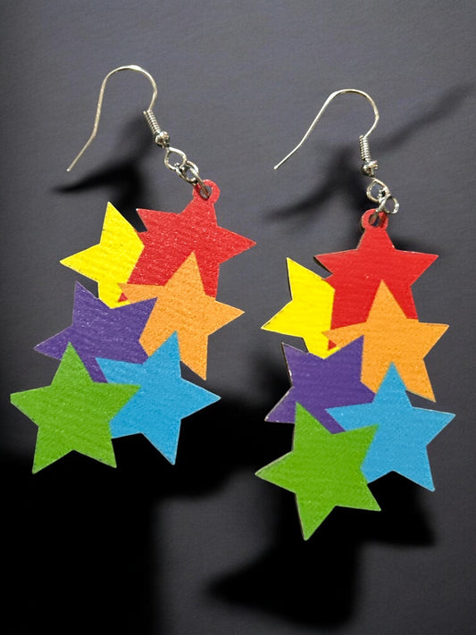 Colorful Stars - Novelty Earring