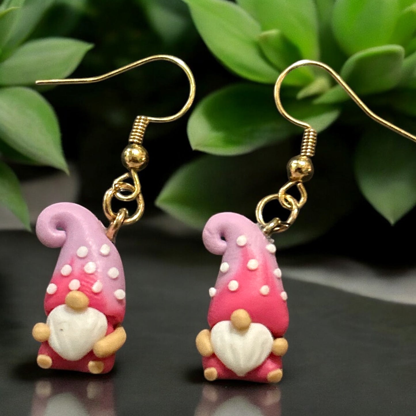 Purple Clay Gnome - Novelty Earring