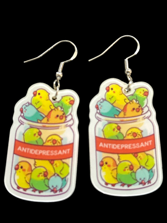 Antidepressant Chicks - Novelty Earring