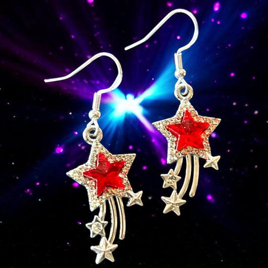 Red Shooting Star - Novelty Earring
