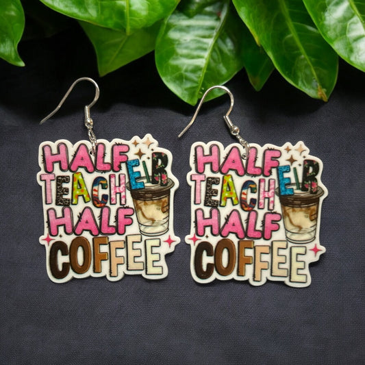 Teacher Coffee - Novelty Earring