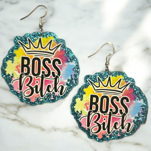 Boss Bitch - Novelty Earring