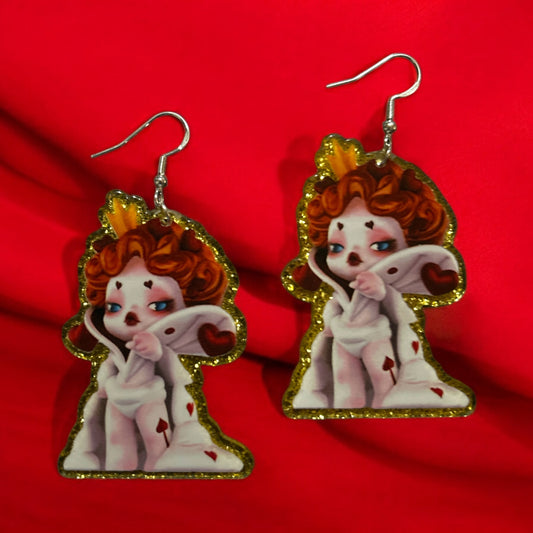 Queen Of Hearts - Novelty Earring