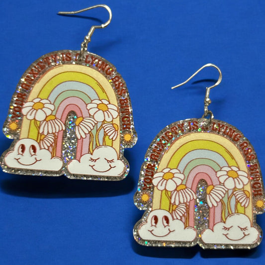 Anxiety Lying - Novelty Earring