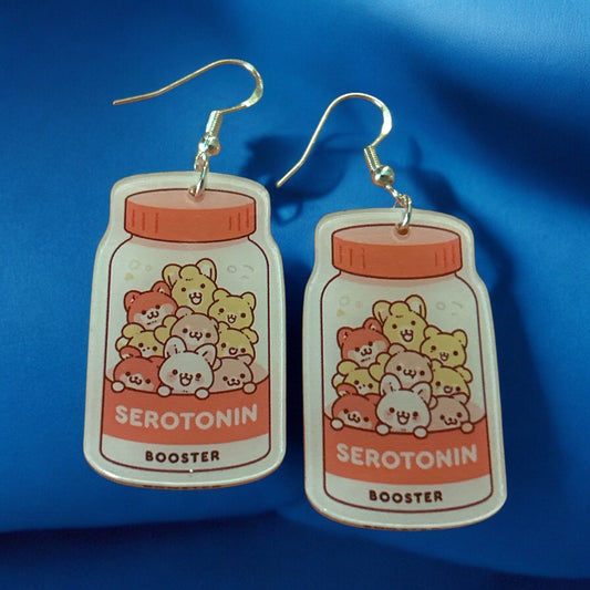 Serotonin Booster Aminals - Novelty Earring