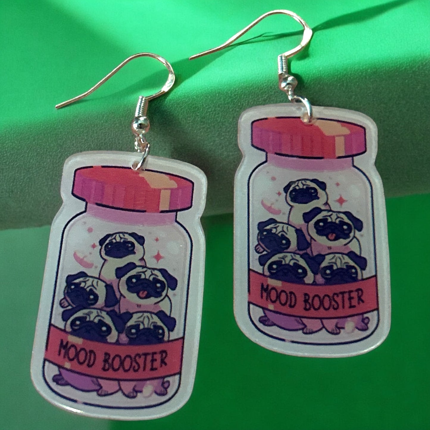 Mood Booster Pugs - Novelty Earring