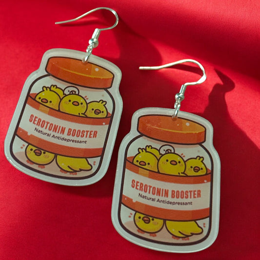 Serotonin Booster Chicks - Novelty Earring