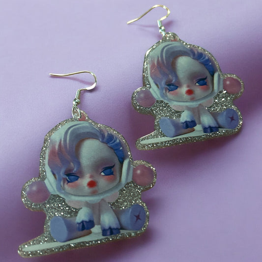 Lilac Girl - Novelty Earring