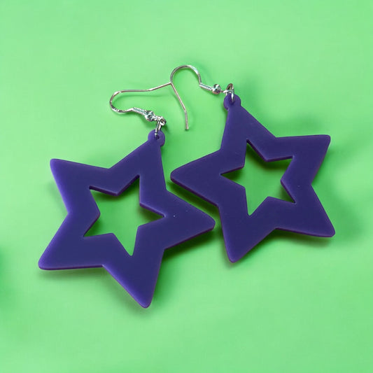 Purple Star - Novelty Earring