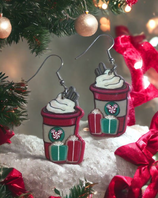 Peppermint Latte - Novelty Earring