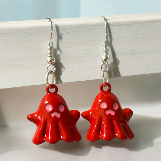 Red Metal Ghost - Novelty Earring