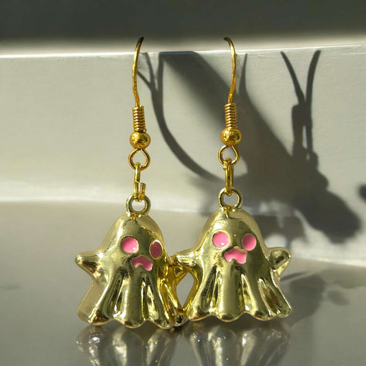 Gold Metal Ghost - Novelty Earring