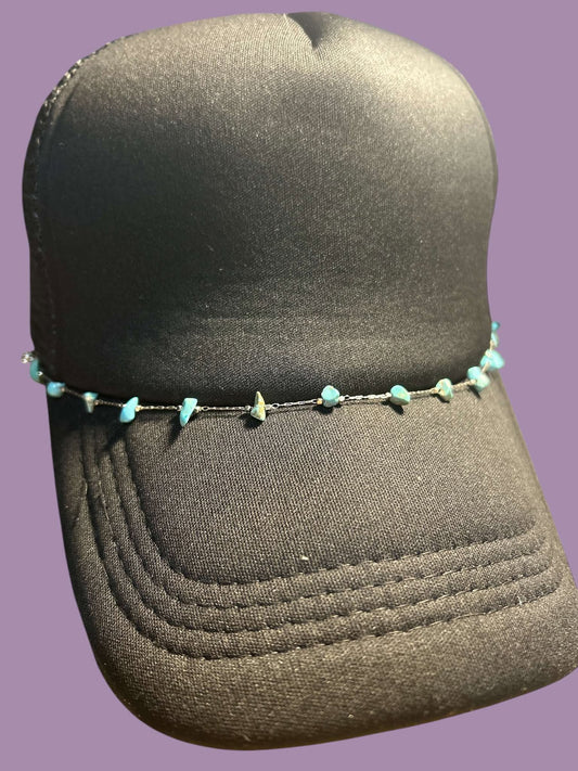 Mini Turquoise Chip - Hat Chain