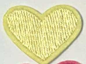 Mini Heart - Light Yellow - Patch