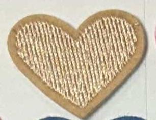 Mini Heart - Tan - Patch