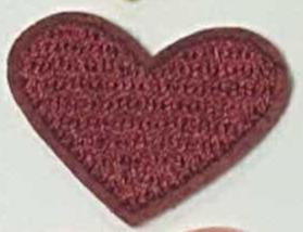 Mini Heart - Burgundy - Patch