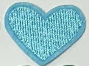 Mini Heart - Light Blue - Patch