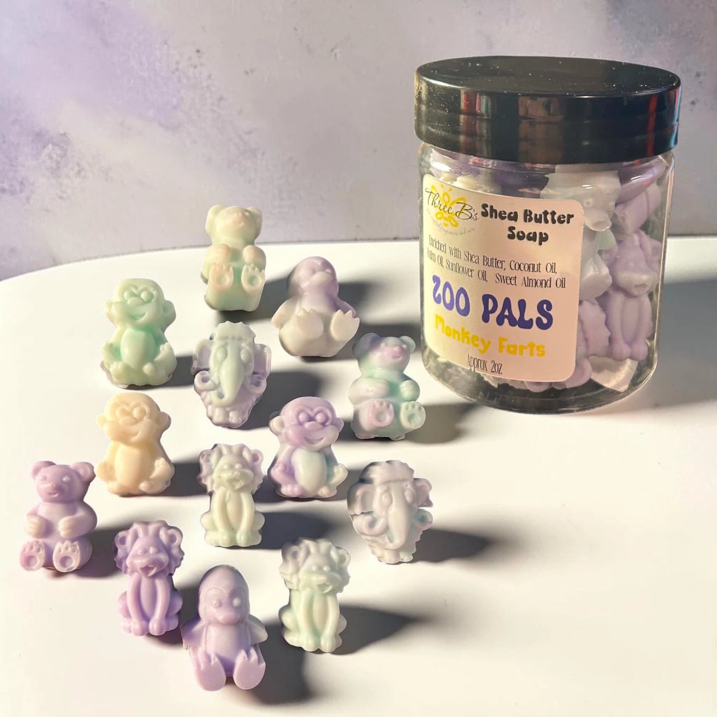Shea Butter Soap Jar - Zoo Pals