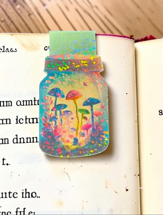 Magnetic Bookmark - Mushroom Jar