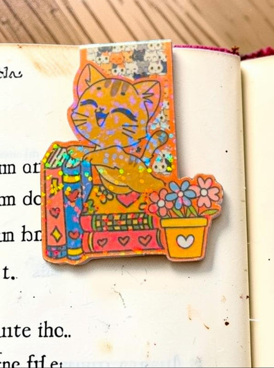 Magnetic Bookmark - Orange Cat
