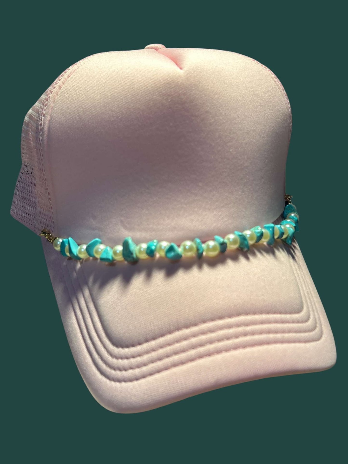 Pearl & Turquoise - Hat Chain