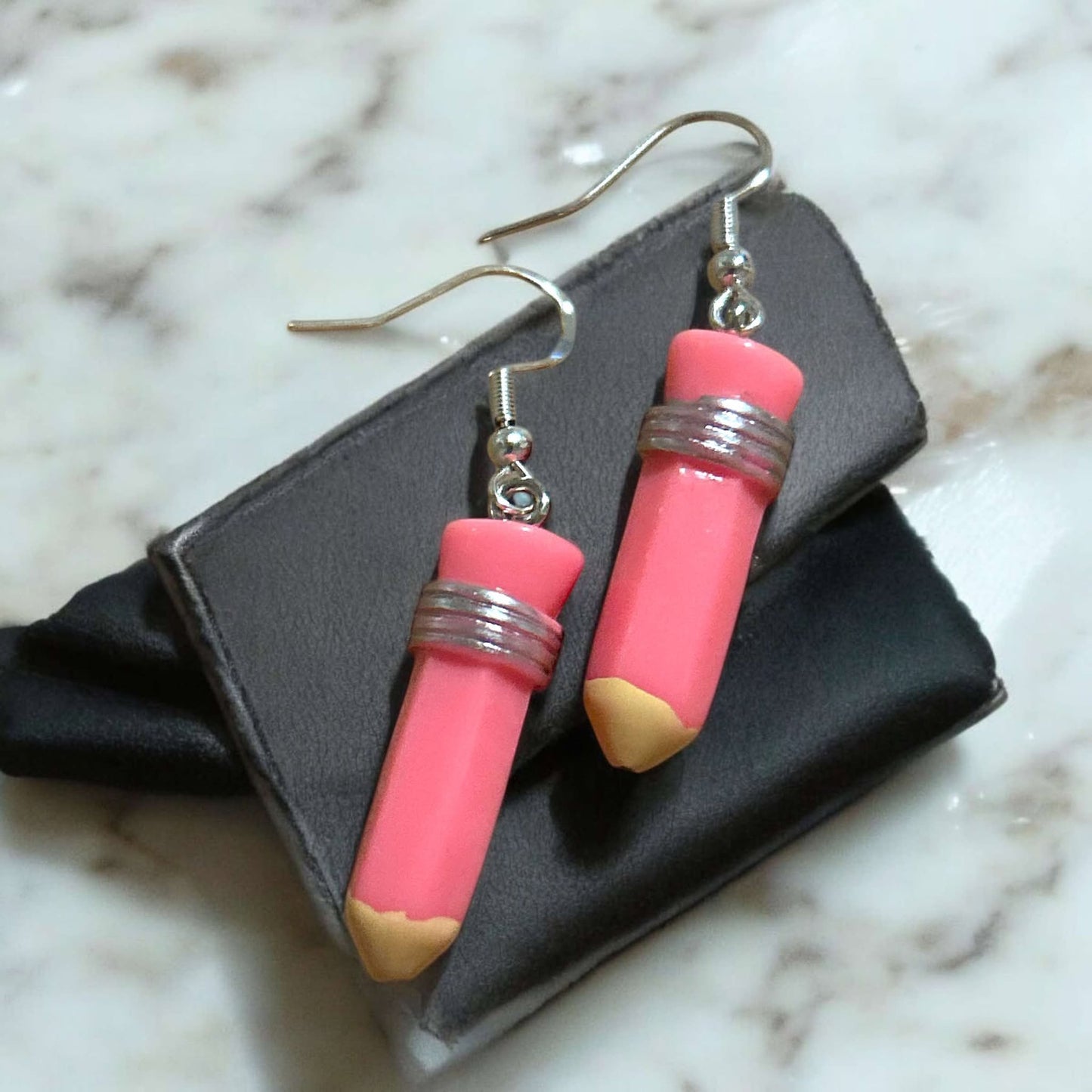 Pencil Pink - Novelty Earring