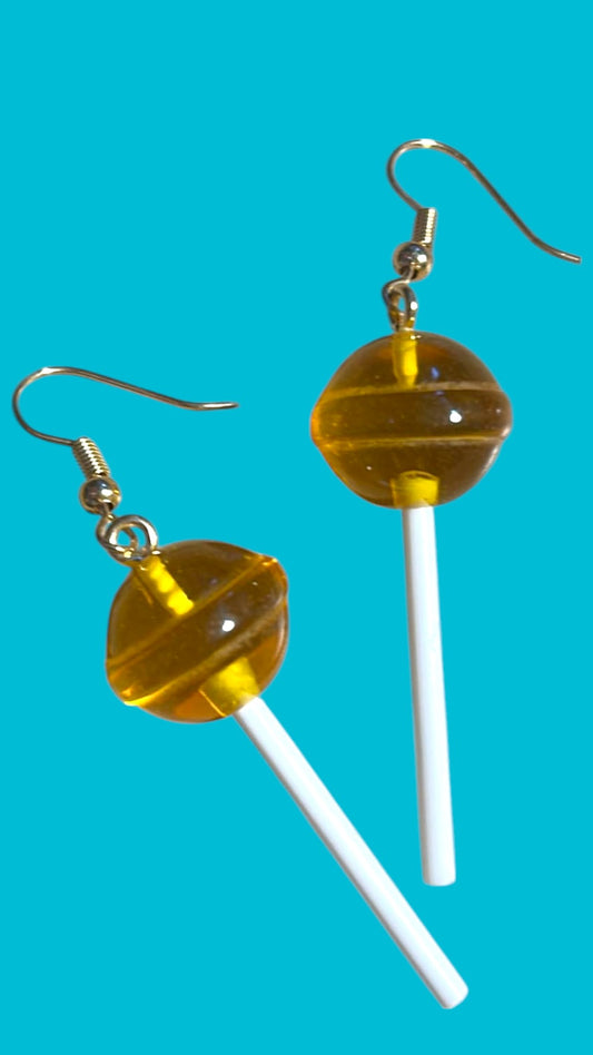 Round Sucker - Yellow - Novelty Earring