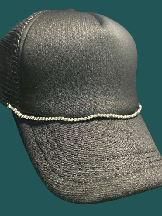 Silver Bead - Hat Chain