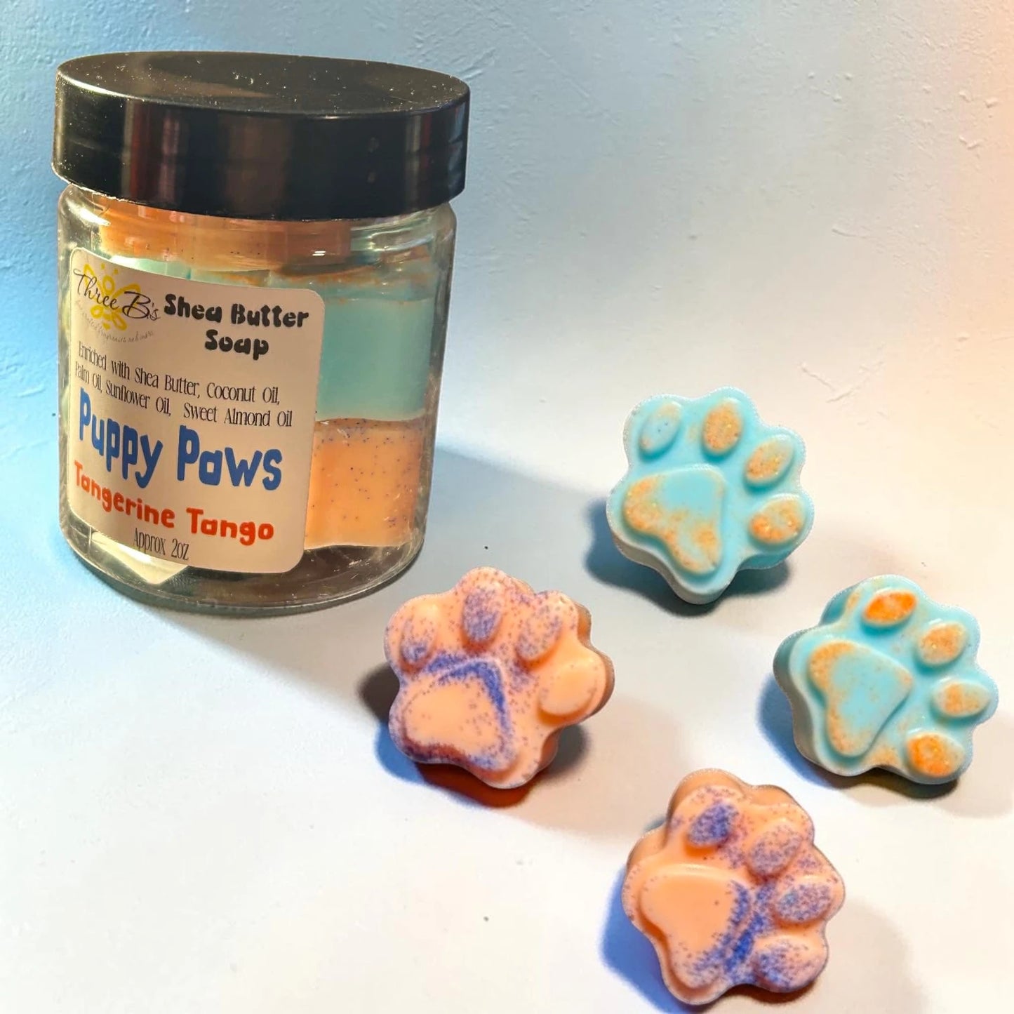 Shea Butter Soap Jar - Puppy Paws