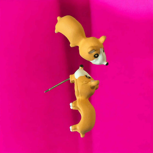 Orange Dog = Ear Biter - Novelty Earring