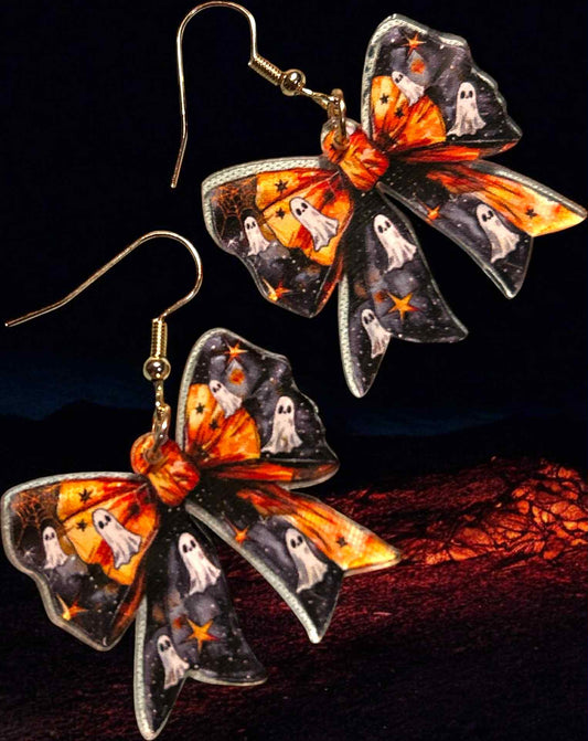 Ghost Bow - Novelty Earring