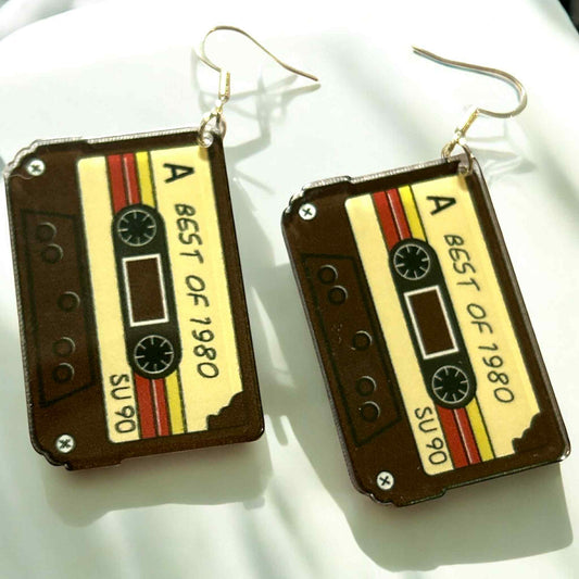 Cassette Tape = 1980 - Novelty Earring