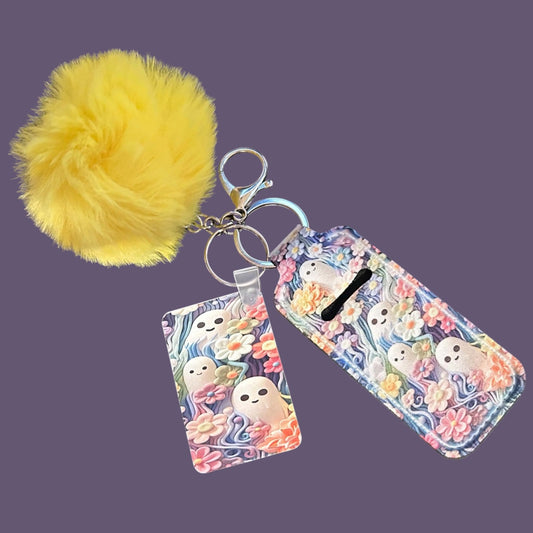 Keychain Bundle - Floral Ghost