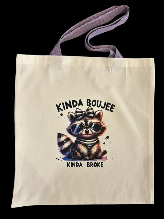 Tote Bag - Kinda Boujee Raccoon
